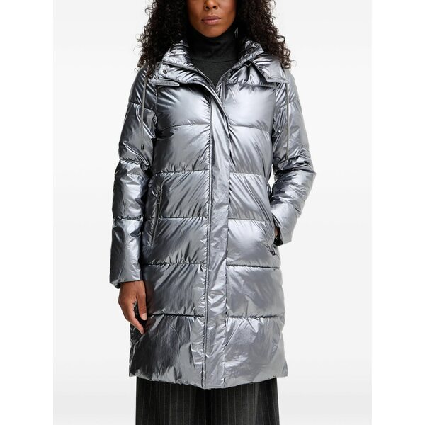 モーガンレーン レディース 厚地の外套 アウター Hooded quilted coat Silver