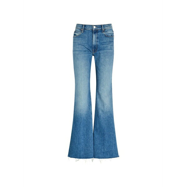 マザー レディース デニムパンツ ボトムス Frayed flared jeans Blue|asty
