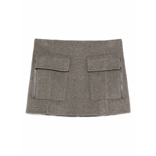 パロッシュ レディース スカート ボトムス Pocket mini skirt Brown｜asty