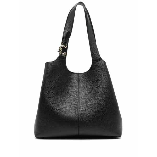 コチネレ レディース トートバッグ 御徒面子 Leather tote bag Black バッグ-トートバッグ
