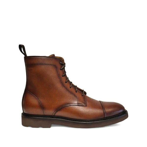 ヘンダーソン・ブラッコ メンズ ブーツ シューズ Lace-up leather boots Brown