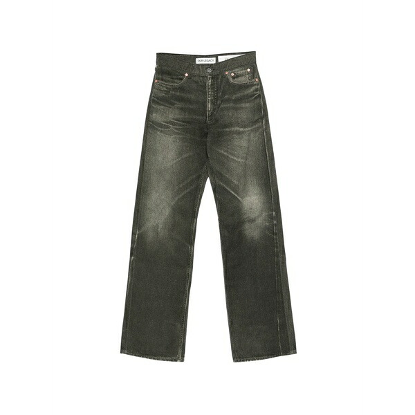アワーレガシー レディース デニムパンツ ボトムス Wata cut straight-leg jeans Grey|asty