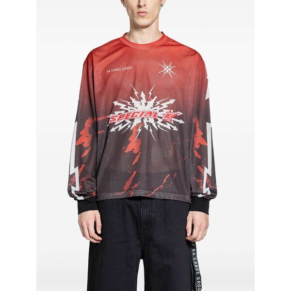 フォーティーフォー・レーベル・グループ メンズ Tシャツ トップス Voltage long-sleeve t-shirt Red|asty