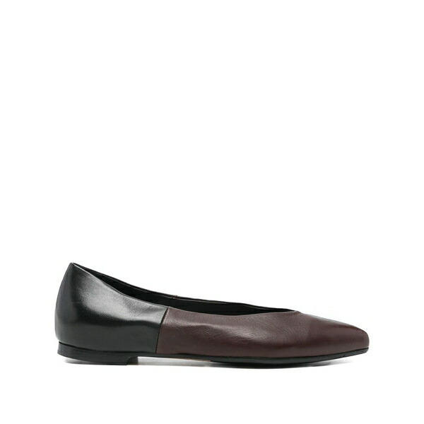 ロレナ パッジ レディース サンダル シューズ Two-tone pointed-toe flats Brown｜asty