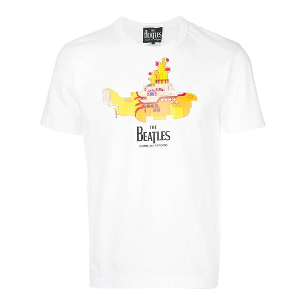 コムデギャルソン メンズ プルオーバー トップス The beatles print t-shirt  White