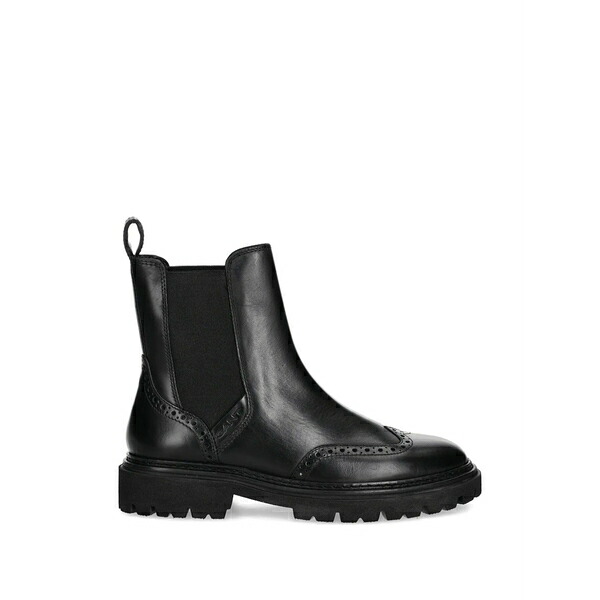 ガント レディース ブーツ シューズ Brogue-detail pull-on boots Black｜asty