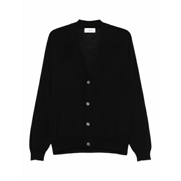 ラルディーニ メンズ ジレー アウター Button-front wool cardigan Black
