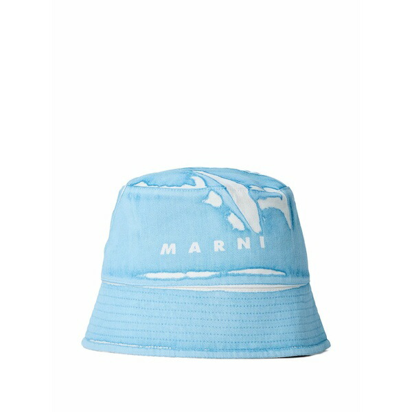 マルニ レディース 帽子 アクセサリー Logo-motif bucket hat Blue|asty
