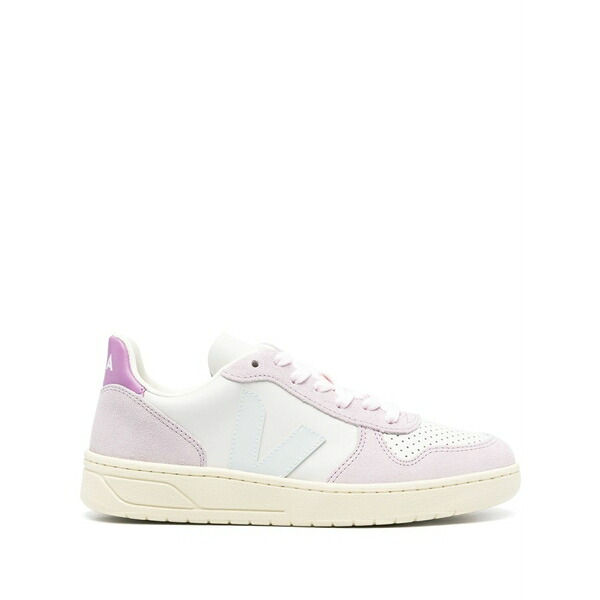 ヴェジャ レディース スニーカー シューズ V-10 panelled leather sneakers White|asty