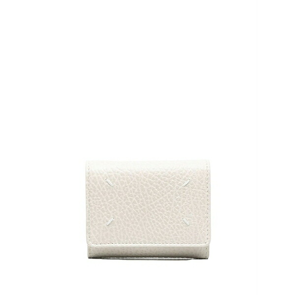 マルタンマルジェラ メンズ 銭入れ 添え物 Four-stitch leather wallet Neutrals