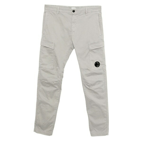 シーピーカンパニー メンズ カジュアルパンツ ボトムス Logo-plaque cargo trousers Grey|asty