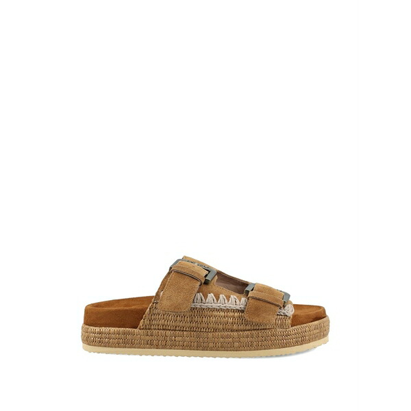 モウ レディース サンダル シューズ Buckle woven sandals Brown|asty