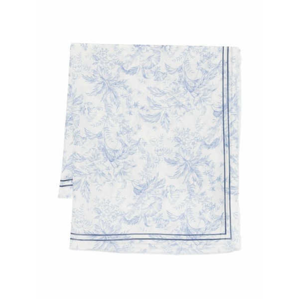 マージュ レディース マフラー・ストール・スカーフ アクセサリー Floral-pattern scarf White|asty