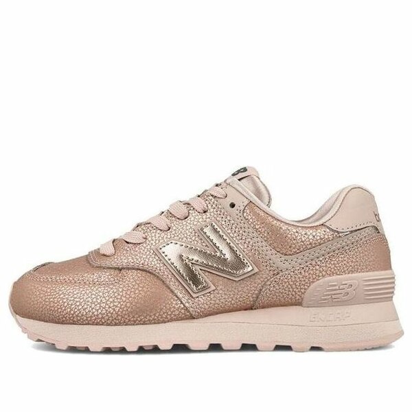 New Balance ニューバランス レディース スニーカー 【(WMNS) New Balance 574 Pink/Golden WL574SOJ】 サイズ US_5(22.0cm)｜asty