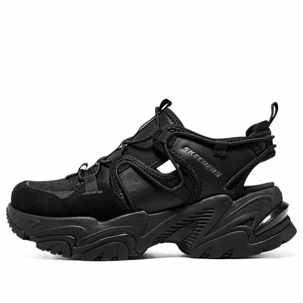 Skechers スケッチャーズ レディース スニーカー 【(WMNS) Skechers D'lites Sandals 'Black' 119860-BBK】 サイズ US_7(24.0cm)|asty