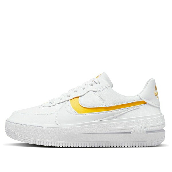 Nike ナイキ レディース スニーカー 【(WMNS) Nike Air Force 1 PLT.AF.ORM 'White Yellow Ochre' DJ9946-102】 サイズ US_W_11｜asty