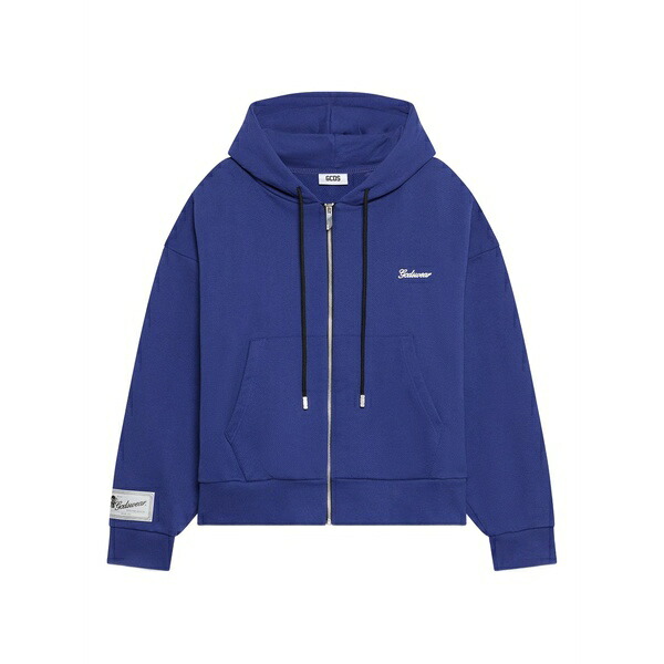 ジーシーディーエス メンズ パーカー・スウェットシャツ アウター Zip-up hoodie Blue|asty