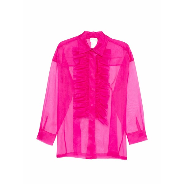 パロッシュ レディース シャツ トップス Shake ruffled blouse Pink｜asty