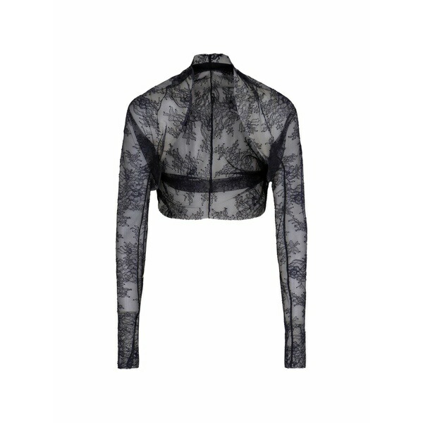 アルベルタ フェレッティ レディース シャツ トップス Lace long-sleeve top Black