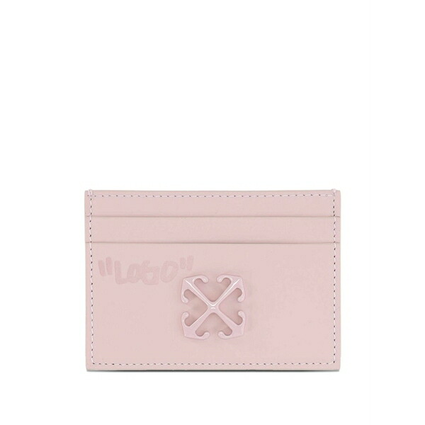 象牙色 レディース 紙入れ 付属品 Logo-patch cardholder Pink