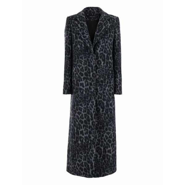 フェデリカ・トシ レディース 厚地の外套 アウター Leopard-print coat Grey