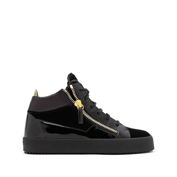 ジュゼッペザノッティ メンズ スニーカー シューズ Kriss velvet mid-top sneakers Black