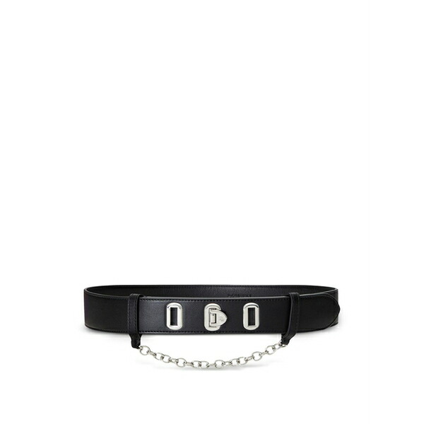 ラルフローレン レディース 胴締め 佩び物 Chain embellished belt Black