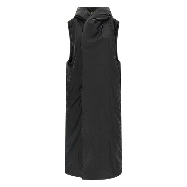 リックオウエンス レディース 上衣＆上衣 アウター Padded hooded vest Black