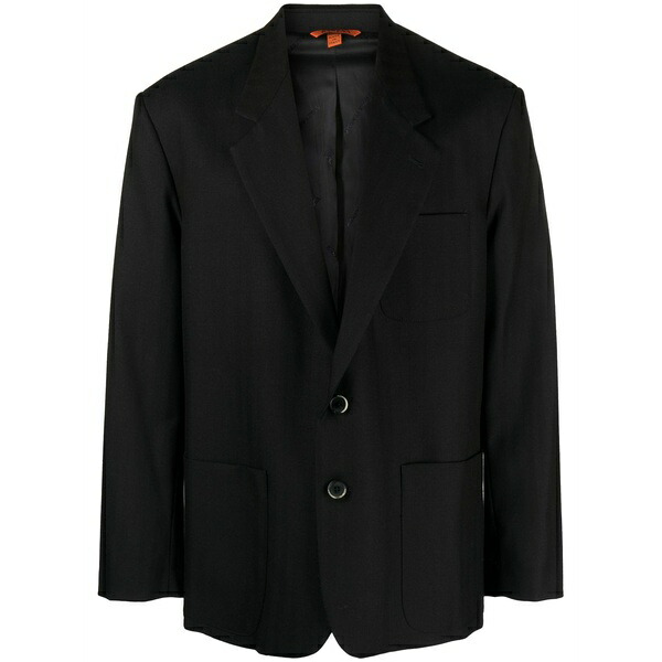 バレナ メンズ ジャケット＆ブルゾン アウター Tonal-striped single-breasted wool blazer Blue｜asty