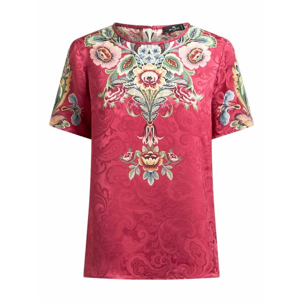 エトロ レディース ティーシャツ トップス Floral-print t-shirt Red