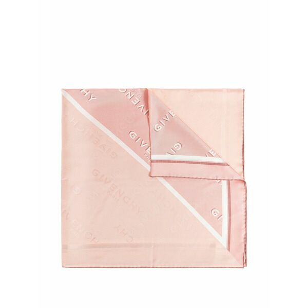 ジバンシー レディース えり巻き・袈裟・えり巻き 付属物 Logo-print scarf Pink