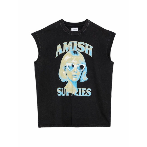 アミッシュ メンズ ティーシャツ トップス Graphic-print t-shirt Black トップス-Tシャツ・カットソー