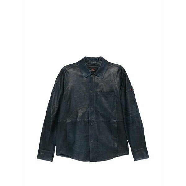 ピューテリー レディース 上衣＆上衣 アウター Todd buttoned leather jacket Blue