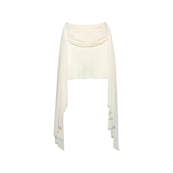 デヴィッド コーマ レディース スカート ボトムス Ruched-detail mini skirt Neutrals｜asty