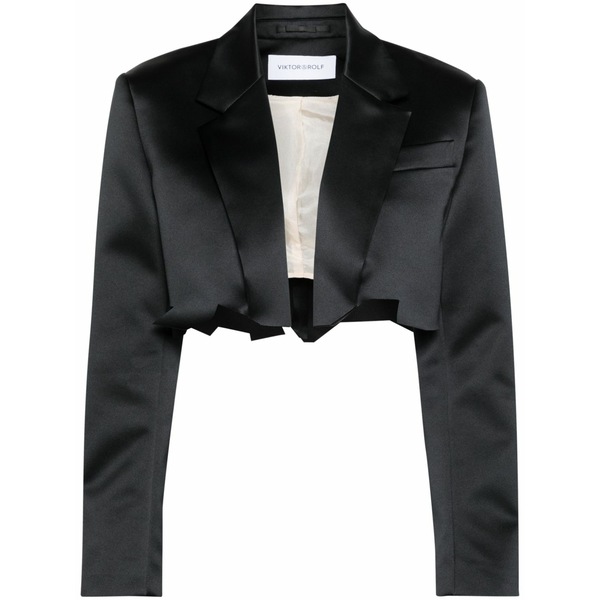 ビクターアンドロルフ レディース 上衣＆上衣 アウター Cropped blazer Black
