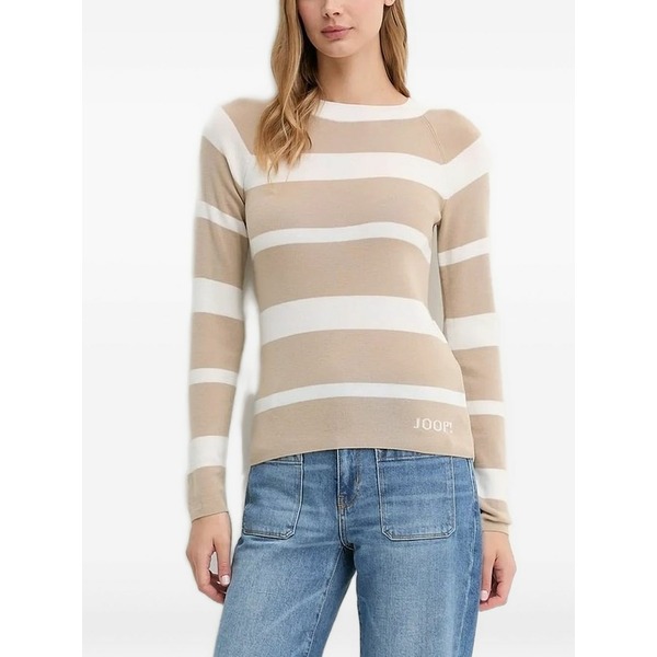 ジョープ レディース ニット\u0026セーター アウター Ketra raglan-sleeve striped sweater Neutrals