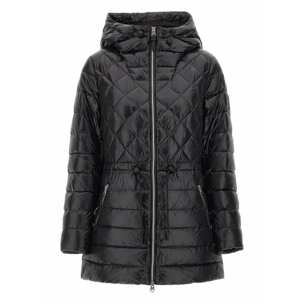 マッカージュ レディース 厚地の外套 アウター Tooky diamond-quilted hooded coat Black