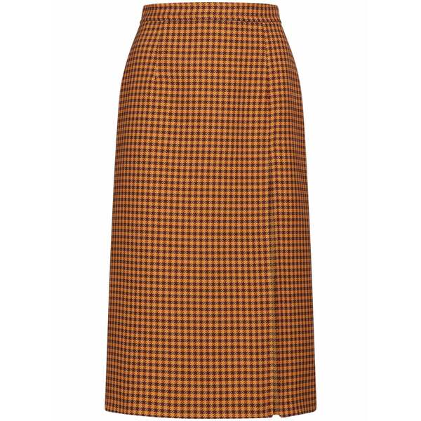マルニ レディース スカート ボトムス Checked midi skirt Yellow｜asty