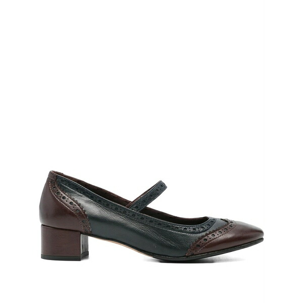 ロレナ パッジ レディース パンプス シューズ Brogue-detail mary jane pumps Brown