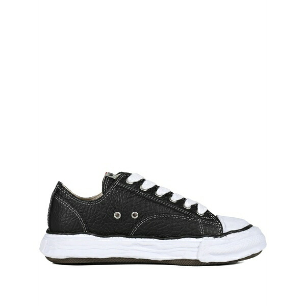 ミハラヤスヒロ メンズ スニーカー シューズ Peterson textured lace-up sneakers Black｜asty