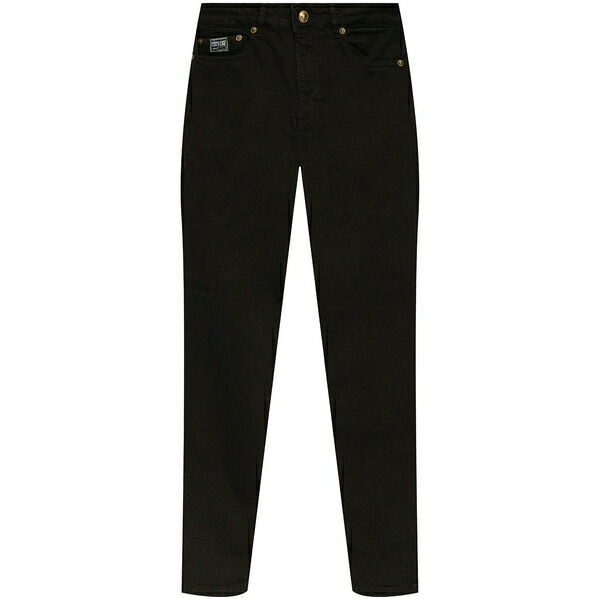 ベルサーチ メンズ デニムパンツ ボトムス Logo-patch jeans Black|asty