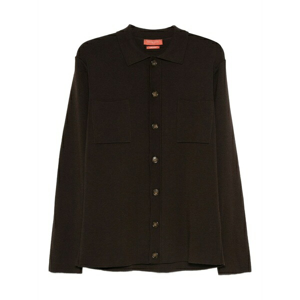 ダニエル フィエゾリ メンズ ジレー アウター Buttoned pocketed cardigan Brown