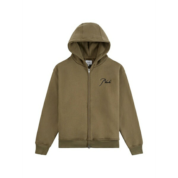 ルード メンズ 上衣＆上衣 アウター Classique logo-embroidered hoodie Green