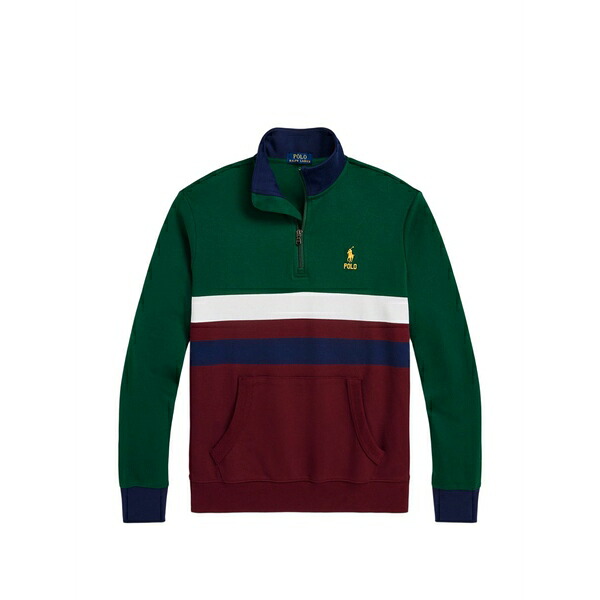 ラルフローレン メンズ パーカー・スウェットシャツ アウター Colour-block half-zip sweatshirt Green｜asty