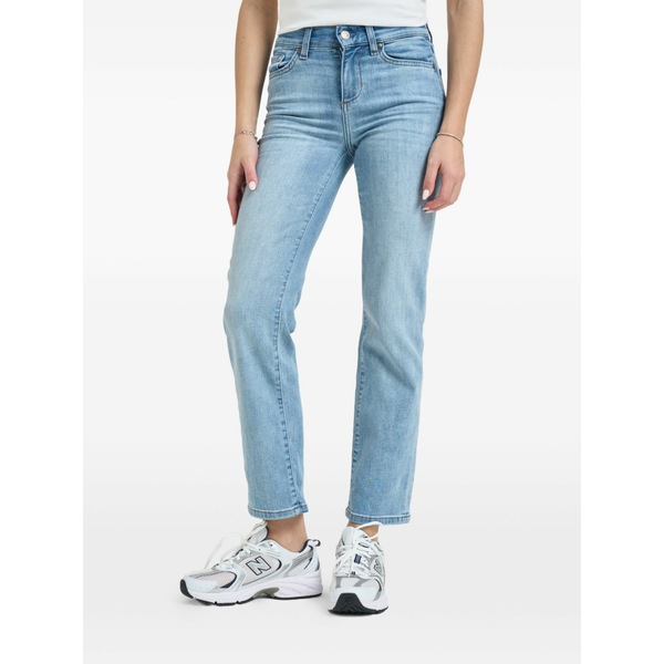 リュージョー レディース ジーンズズボン下 ボトムス Rhinestone-embellished-pocket jeans Blue