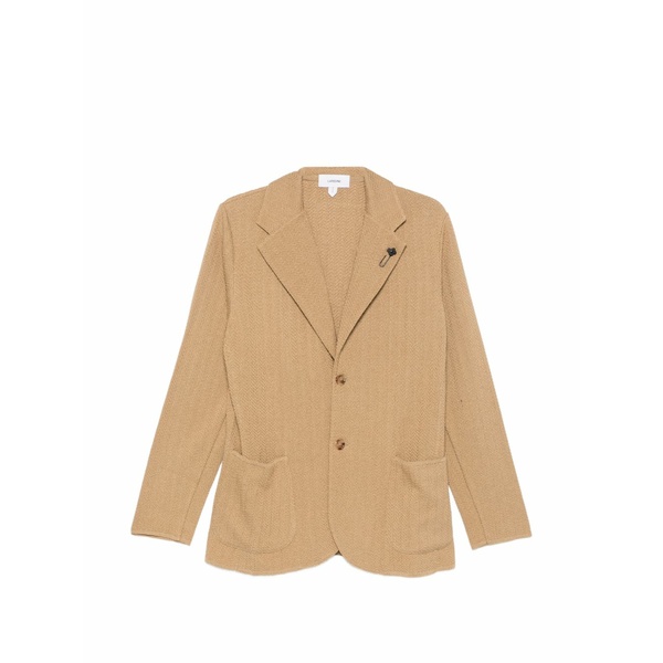 ラルディーニ メンズ 上衣＆上衣 アウター Flower-detail blazer Neutrals コート・ジャケット-メンズファッション