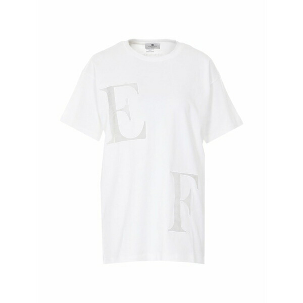 エリザベスフランキ レディース プルオーバー トップス Logo-print t-shirt White