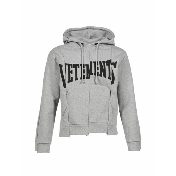 ヴェトモン レディース パーカー・スウェットシャツ アウター Logo hoodie Grey