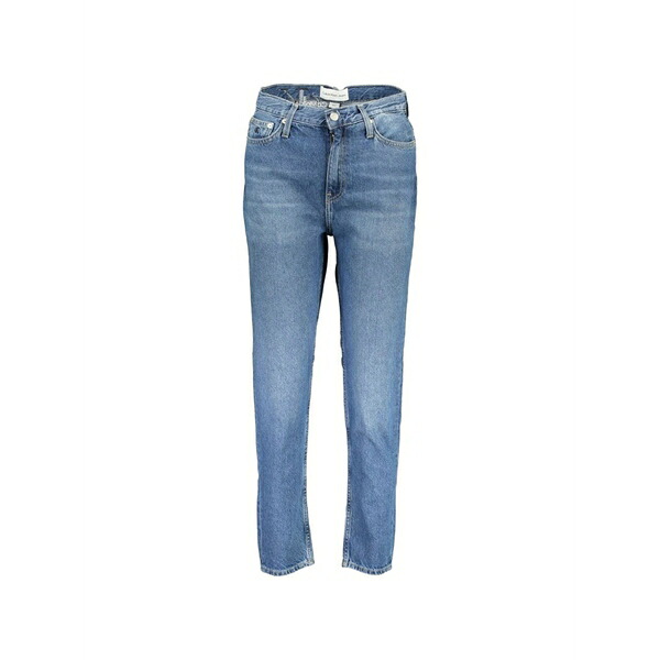カルバンクライン レディース デニムパンツ ボトムス High-waisted straight-leg jeans Blue