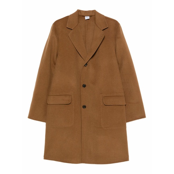 アスペジ メンズ コート アウター Flap-pocket coat Brown｜asty
